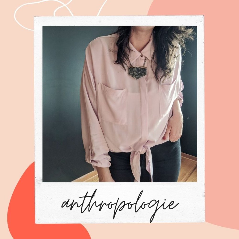 NWT Anthropologie Sandbridge Button down Size L